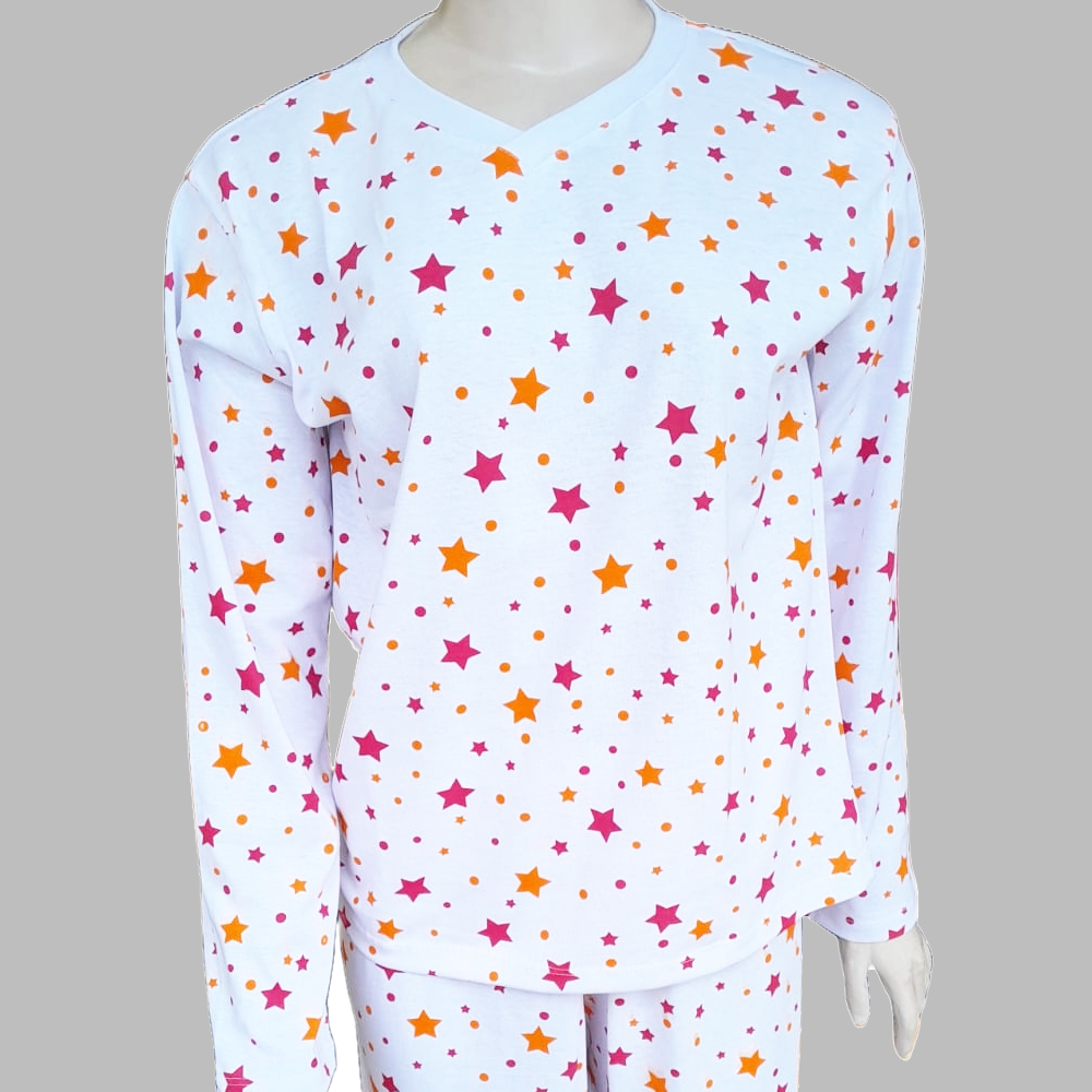 Pijama Feminino Inverno Estrela